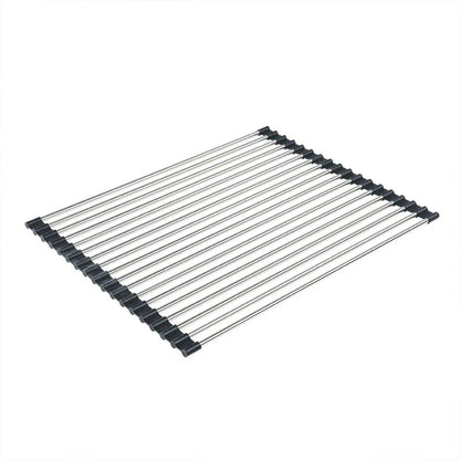 Multifunctional Stainless Steel Draining Rack Folding Sink Organizer for Kitchen - 580 x 400mm - Mekamart Australia