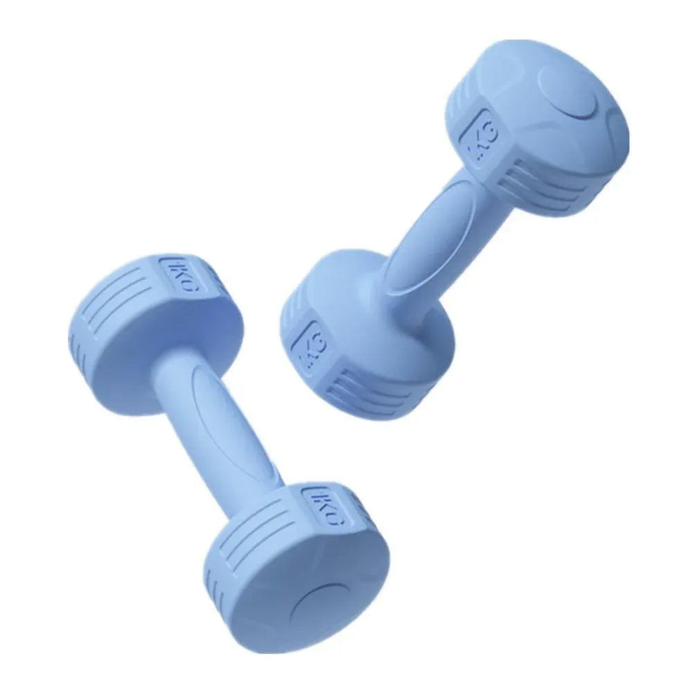 Ladies 1kg Dumbbells for Fitness Exercise Yoga Home Training Slim Arm Workout - Blue