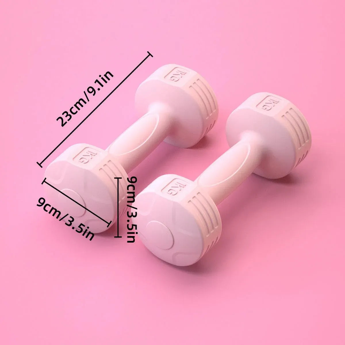 Ladies 1kg Dumbbells for Fitness Exercise Yoga Home Training Slim Arm Workout - Pink