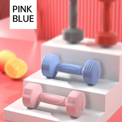 Ladies 1kg Dumbbells for Fitness Exercise Yoga Home Training Slim Arm Workout - Pink