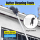Gutter Cleaning Brush Roofing Tool with Pole 208cm for Long Splicing Gutter - Mekamart Australia
