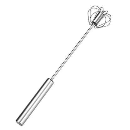 Stainless Steel Semi-Automatic Egg Beater Hand Pressed Kitchen Baking Tool - 14 Inch - Mekamart Australia