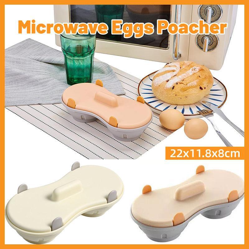 Microwave Egg Steamer With Lid Kitchen Egg Cooker Poacher Steam Box Container - White - Mekamart Australia