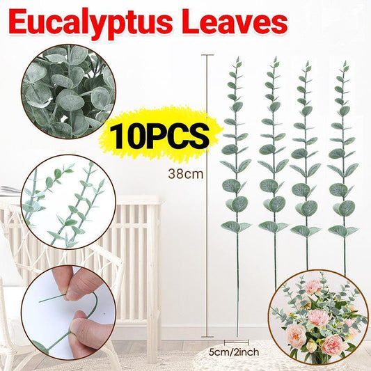 Artificial Eucalyptus Leaf Flowers Fake Green Plant Nordic Home Party Decor - Mekamart Australia