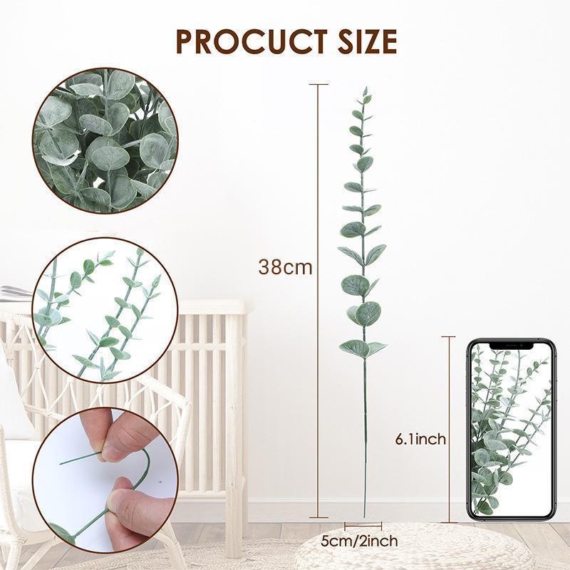 Artificial Eucalyptus Leaf Flowers Fake Green Plant Nordic Home Party Decor - Mekamart Australia