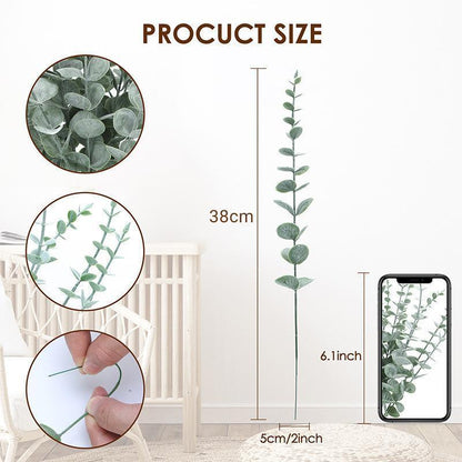 Artificial Eucalyptus Leaf Flowers Fake Green Plant Nordic Home Party Decor - Mekamart Australia