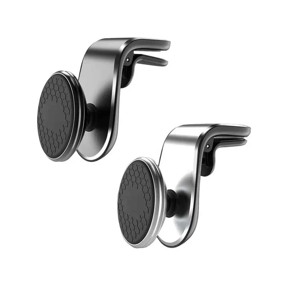 Universal Car Phone Holder Mini 360 Degree Rotating Air Vent Mount Clip Stand - Black