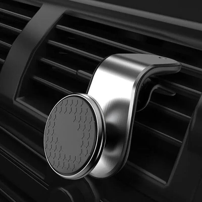 Universal Car Phone Holder Mini 360 Degree Rotating Air Vent Mount Clip Stand - Black