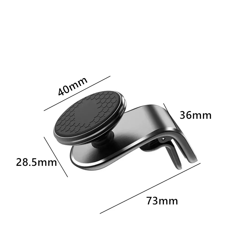 Universal Car Phone Holder Mini 360 Degree Rotating Air Vent Mount Clip Stand - Silver