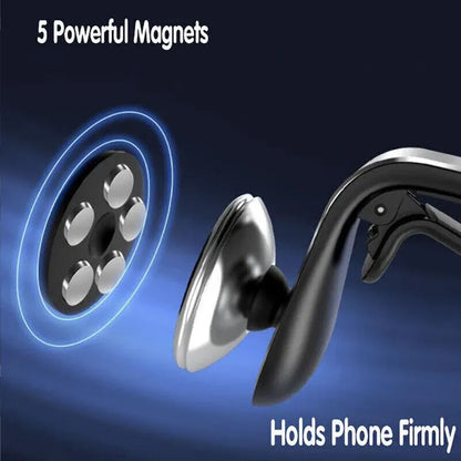 Universal Car Phone Holder Mini 360 Degree Rotating Air Vent Mount Clip Stand - Silver