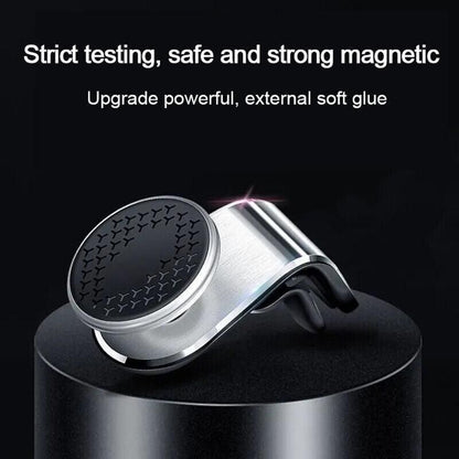 Universal Car Phone Holder Mini 360 Degree Rotating Air Vent Mount Clip Stand - Silver
