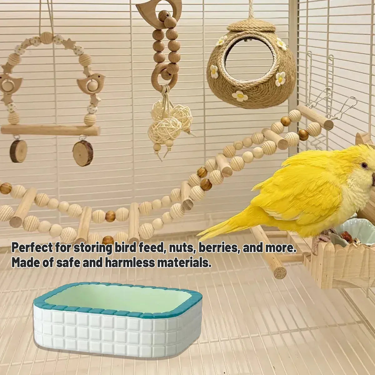 Small Pet Water Food Bowl Non Slip Durable for Birds Small Animals