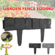 20pcs Garden Fence Edging Plastic Lawn Border for Outdoor Yard Flower Bed - Black - Mekamart Australia