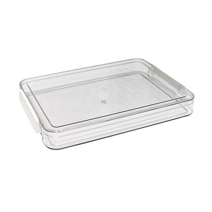 Large Capacity A4 File Storage Box Transparent Plastic Document Organizer Case - Large
