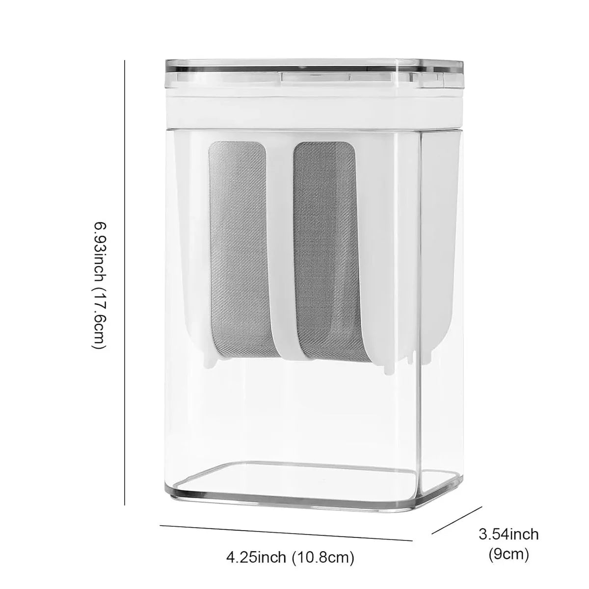 Yoghurt Strainer Filter 1100ml Plastic Container for Draining Yogurt Cheese - Mekamart Australia