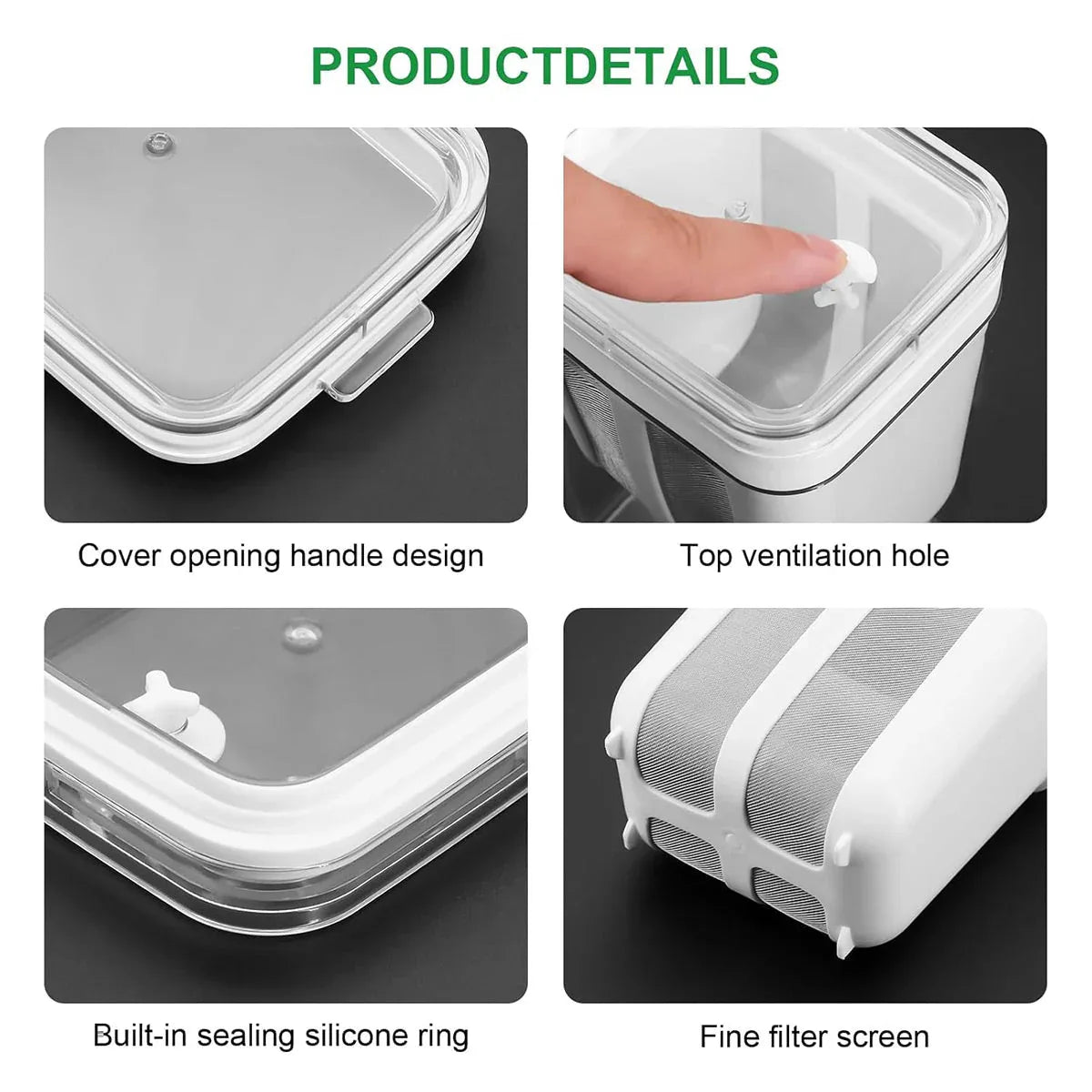 Yoghurt Strainer Filter 1100ml Plastic Container for Draining Yogurt Cheese - Mekamart Australia