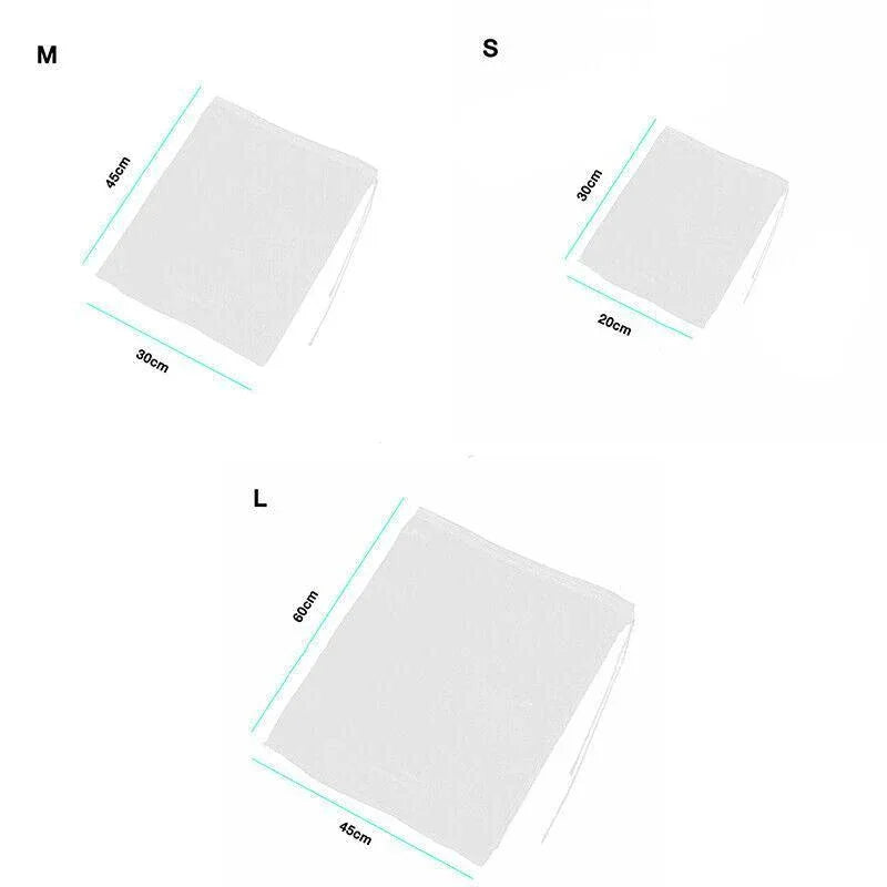 Micron Reusable Nylon Fine Mesh Food Strainer Filter Bag For Nut Milk Coffee - 30*45CM - Mekamart Australia