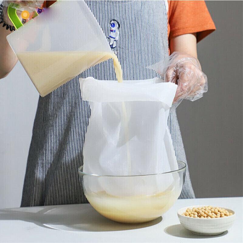 Micron Reusable Nylon Fine Mesh Food Strainer Filter Bag For Nut Milk Coffee - 30*45CM - Mekamart Australia