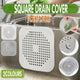 2X Square Drain Cover For Shower Drain Hair Catcher Flat Silicone Plug For Bath - Grey - Mekamart Australia