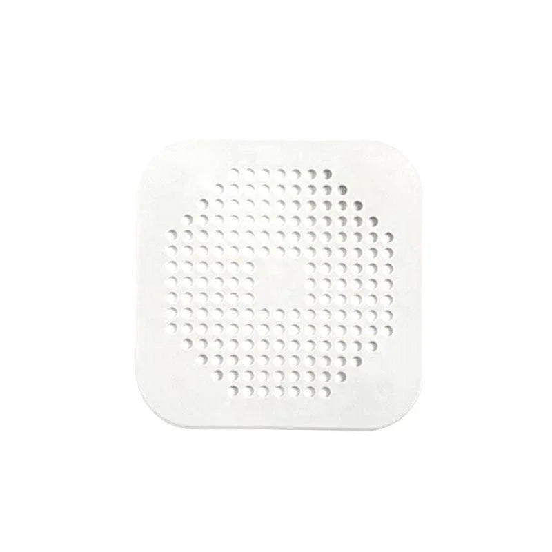2X Square Drain Cover For Shower Drain Hair Catcher Flat Silicone Plug For Bath - Grey - Mekamart Australia
