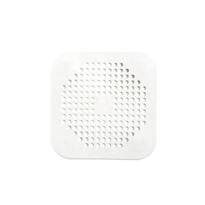 2X Square Drain Cover For Shower Drain Hair Catcher Flat Silicone Plug For Bath - Grey - Mekamart Australia