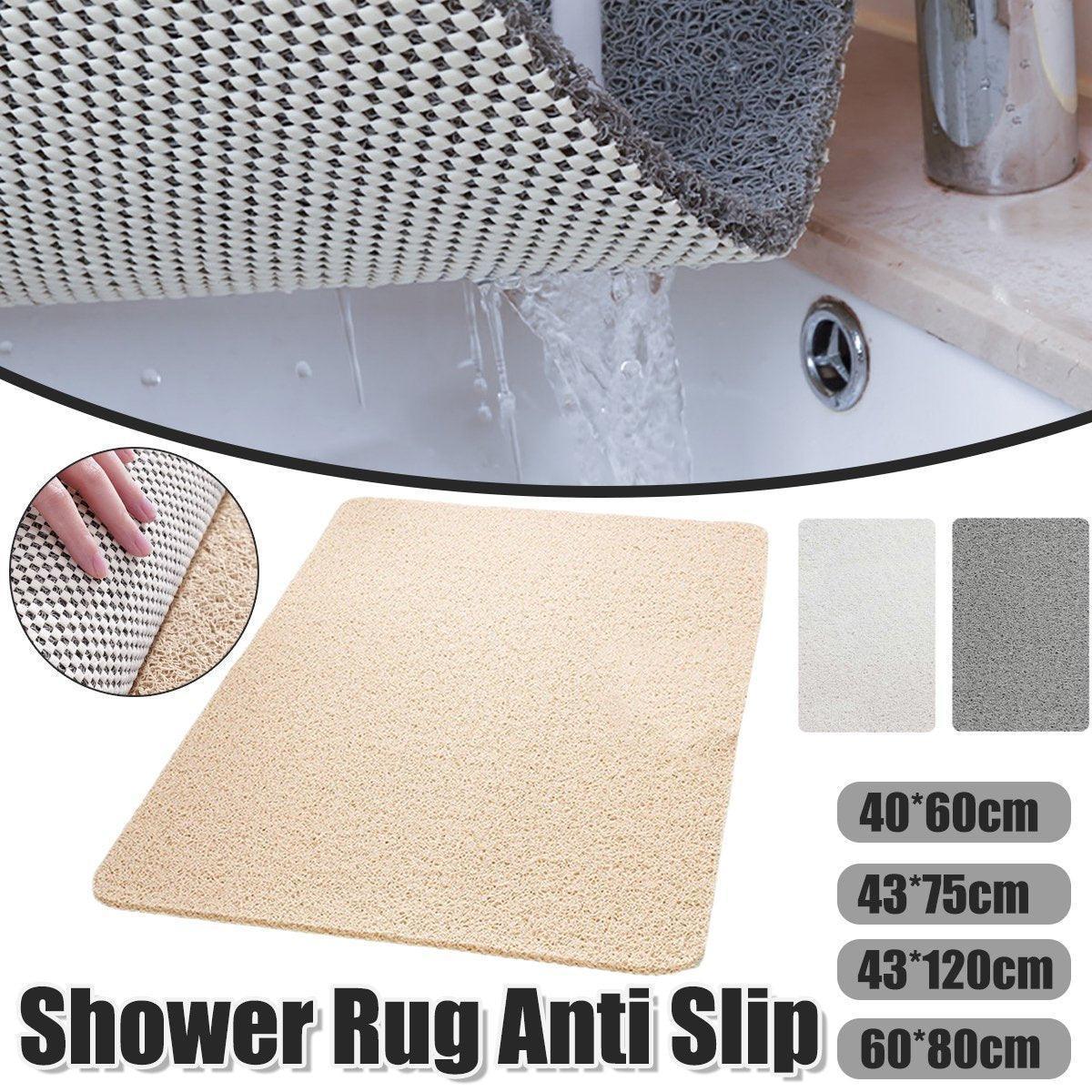 Waterproof Non-Slip Bathroom Shower Mat Anti-Slip Rug Toilet Floor Mat Washable - Cream-40*60cm - Mekamart Australia