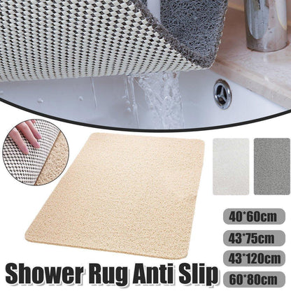 Waterproof Non-Slip Bathroom Shower Mat Anti-Slip Rug Toilet Floor Mat Washable - Cream-40*60cm - Mekamart Australia