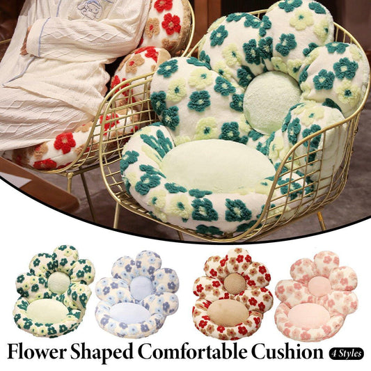 Cute Soft Seat Cushion Flower Shaped Lazy Sofa Pad for Office Chairs and Home Use - Green - Mekamart Australia