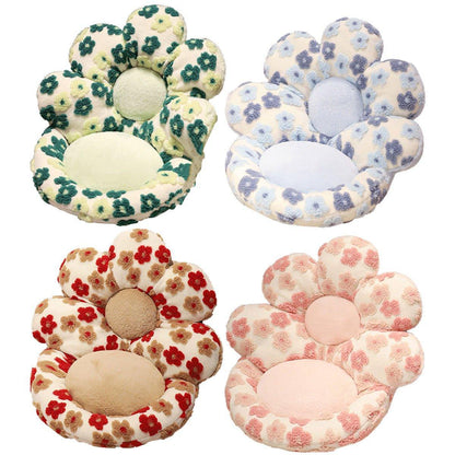 Cute Soft Seat Cushion Flower Shaped Lazy Sofa Pad for Office Chairs and Home Use - Green - Mekamart Australia