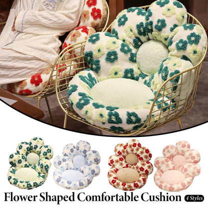 Cute Soft Seat Cushion Flower Shaped Lazy Sofa Pad for Office Chairs and Home Use - Red - Mekamart Australia