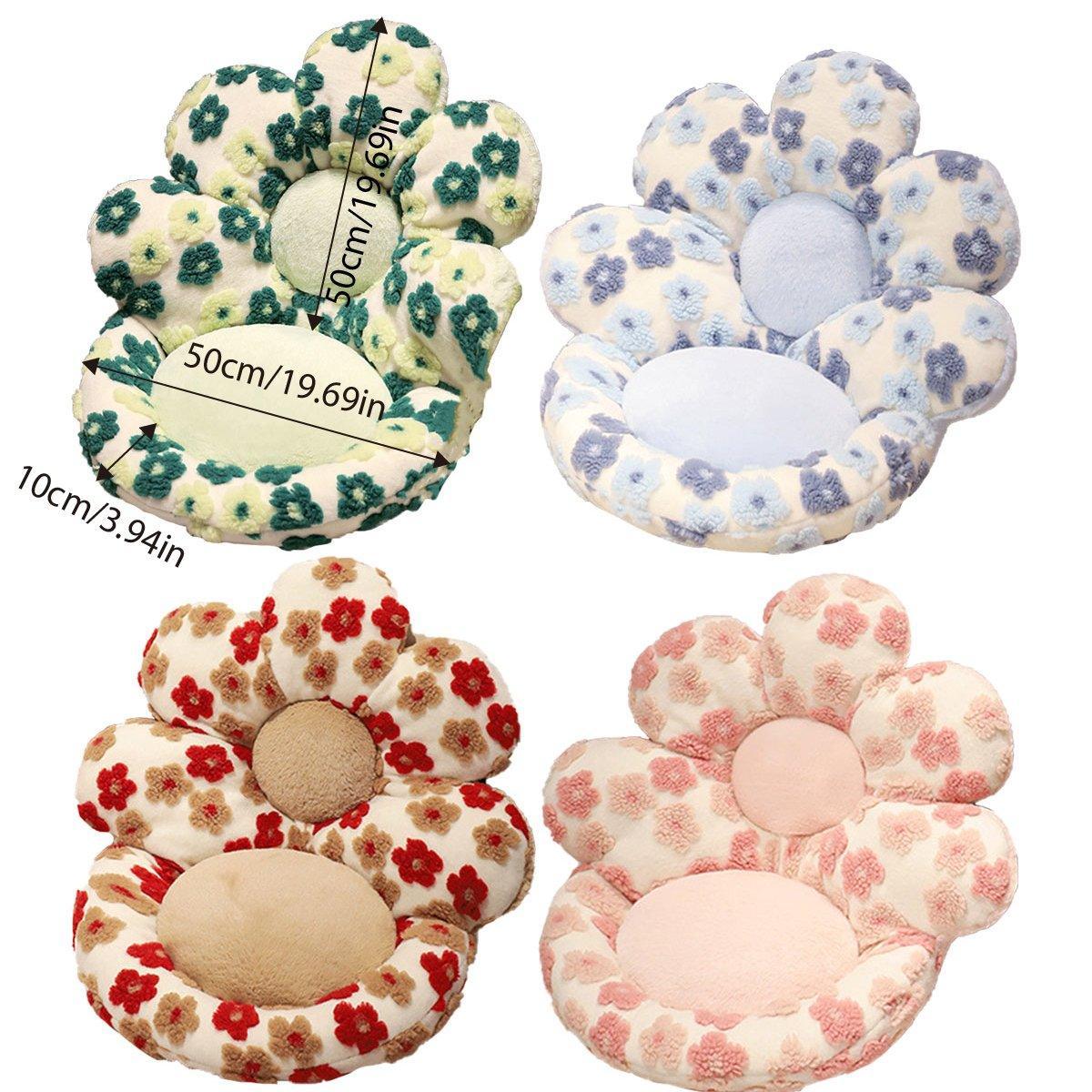 Cute Soft Seat Cushion Flower Shaped Lazy Sofa Pad for Office Chairs and Home Use - Red - Mekamart Australia