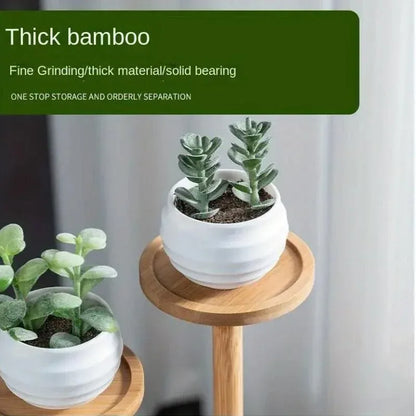Round Tabletop Flower Stand Balcony Storage Shelf Display Rack Indoor Outdoor - Mekamart Australia