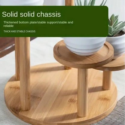 Round Tabletop Flower Stand Balcony Storage Shelf Display Rack Indoor Outdoor - Mekamart Australia
