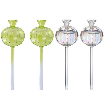 2PCS Automatic Glass Watering Cactus Plant Flower Self Drip Irrigation Tool - Green - Mekamart Australia