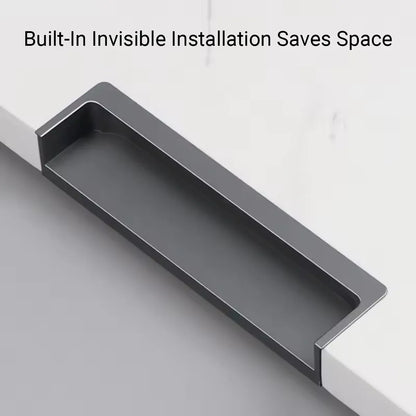 Hidden Recessed Cabinet Handle 120mm 200mm Slotted Drawer Door Pull Furniture - Grey-200mm