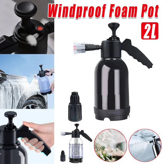2L Car Wash Foam Sprayer Hand Held Pump Wash Spray Bottle Snow Foam Detailing - White - Mekamart Australia