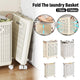 Folding Portable Laundry Basket Multifunctional Storage for Bathroom Household - M-Beige