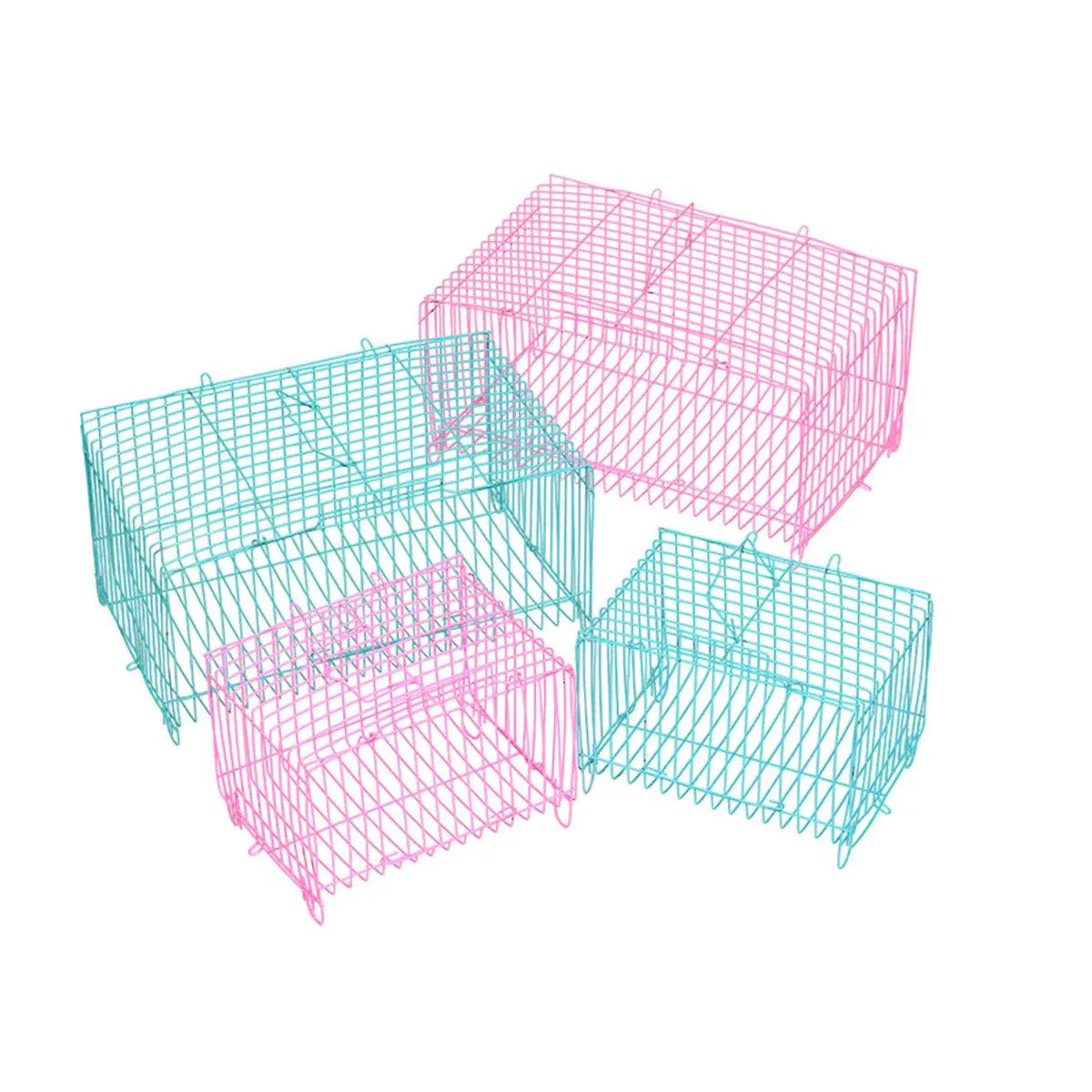 Small Bird Transport Collapsible Cage Travel Pet Carrier Portable Folding Cage - L