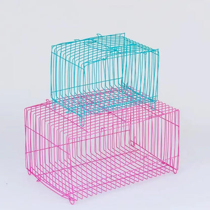 Small Bird Transport Collapsible Cage Travel Pet Carrier Portable Folding Cage - L