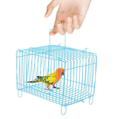 Small Bird Transport Collapsible Cage Travel Pet Carrier Portable Folding Cage - L