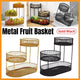 Luxury Multi-Layer Fruit Basket Snack Storage Rack Living Room Coffee Table - Gold - Mekamart Australia
