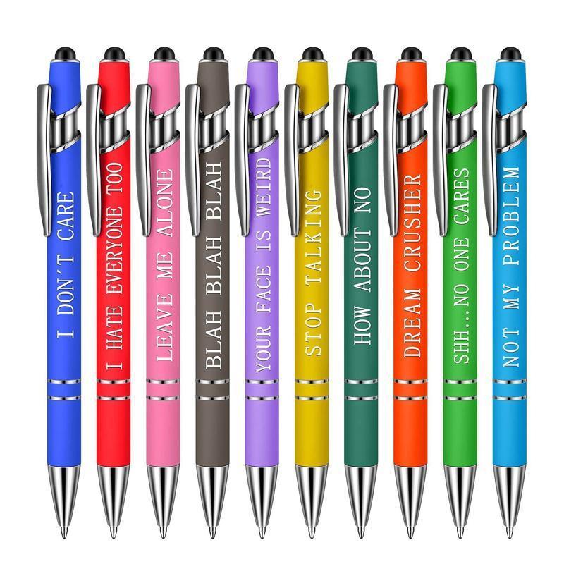 Funny Pens Swear Word Pen Set Black Ink Writing Pen Funny Office Diary Gift - Set A