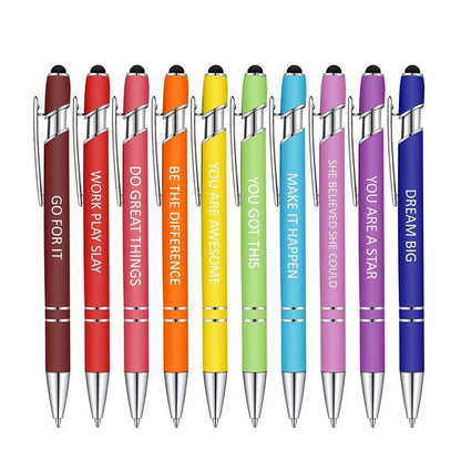 Funny Pens Swear Word Pen Set Black Ink Writing Pen Funny Office Diary Gift - Set D