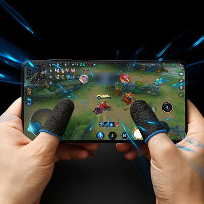 12Pcs Gaming Finger Sleeve Mobile Screen Game Controller Sweatproof Gloves Au