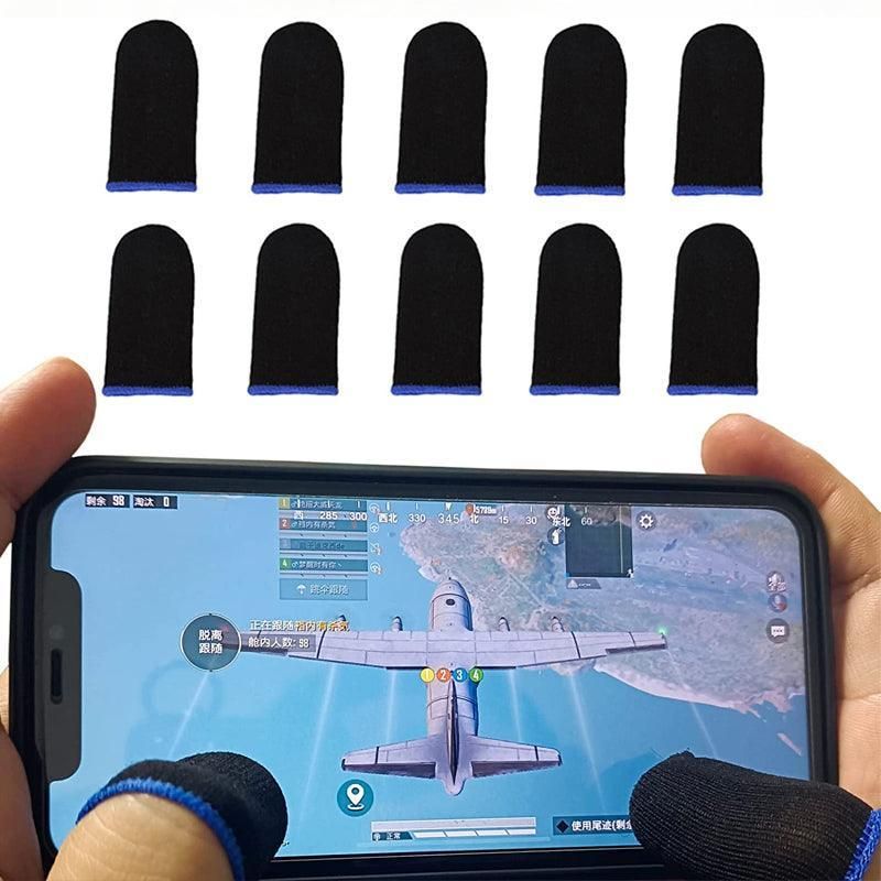 12Pcs Gaming Finger Sleeve Mobile Screen Game Controller Sweatproof Gloves Au