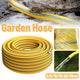 Heavy Duty Garden Hose Pipe Reel Reinforced Anti-kink Outdoor Hosepipe Yellow - 20m - Mekamart Australia