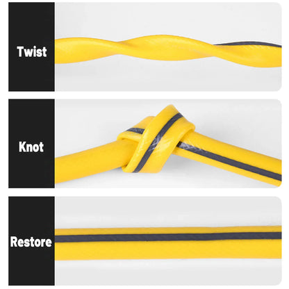 Heavy Duty Garden Hose Pipe Reel Reinforced Anti-kink Outdoor Hosepipe Yellow - 20m - Mekamart Australia