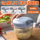 500ml Manual Meat Mincer Garlic Chopper Rotate Garlic Press Crusher Vegetable - Green - Mekamart Australia