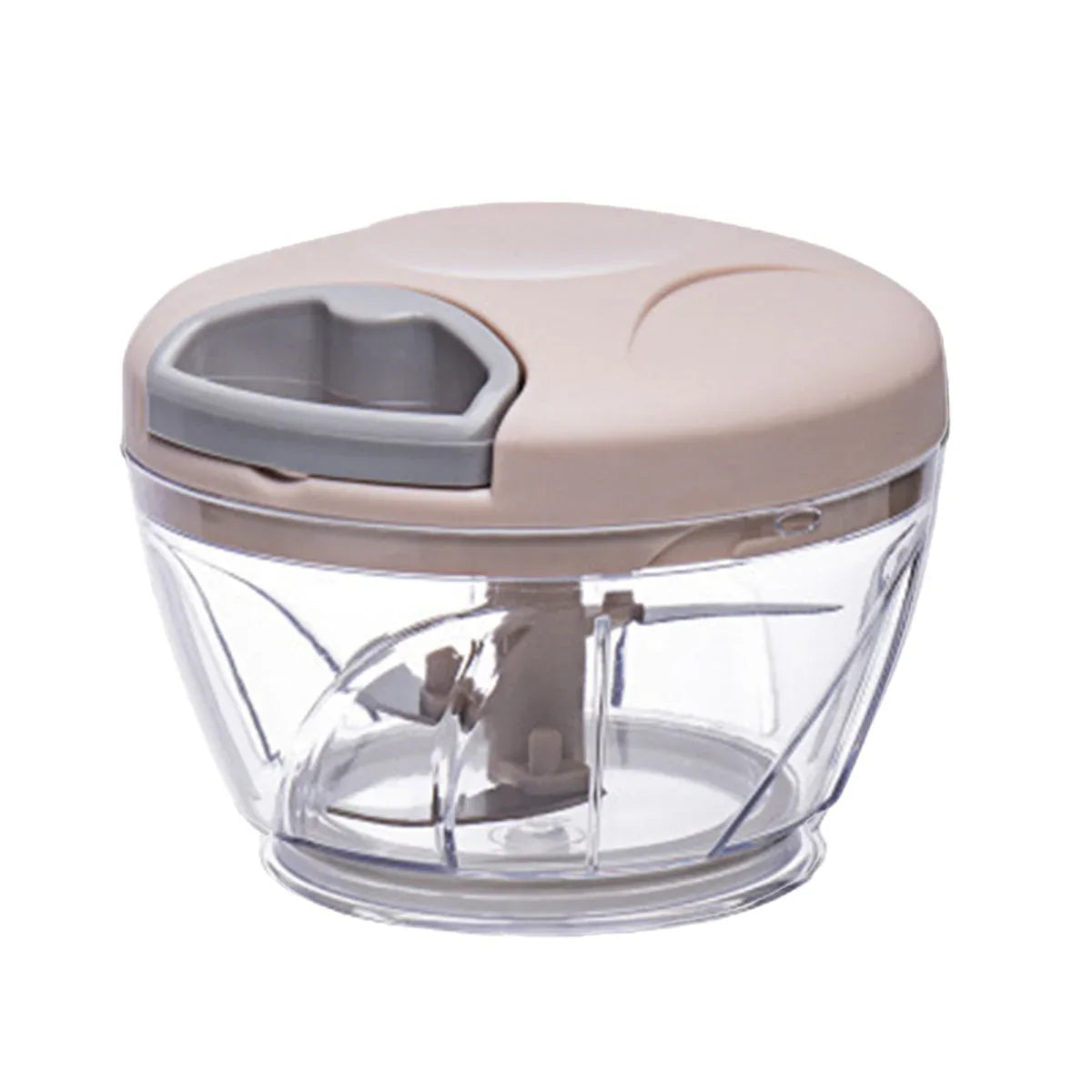 500ml Manual Meat Mincer Garlic Chopper Rotate Garlic Press Crusher Vegetable - Pink - Mekamart Australia