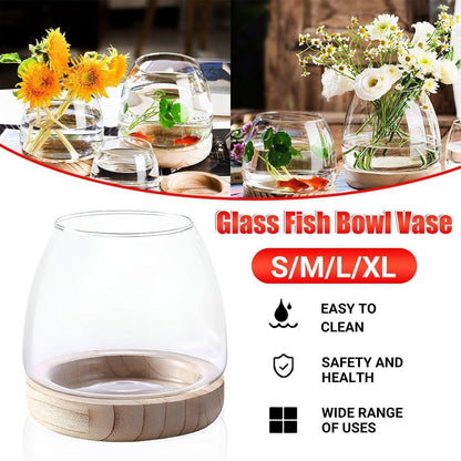 Japanese Style Small Glass Vases Fish Tank for Elegant Home Decor - S - Mekamart Australia